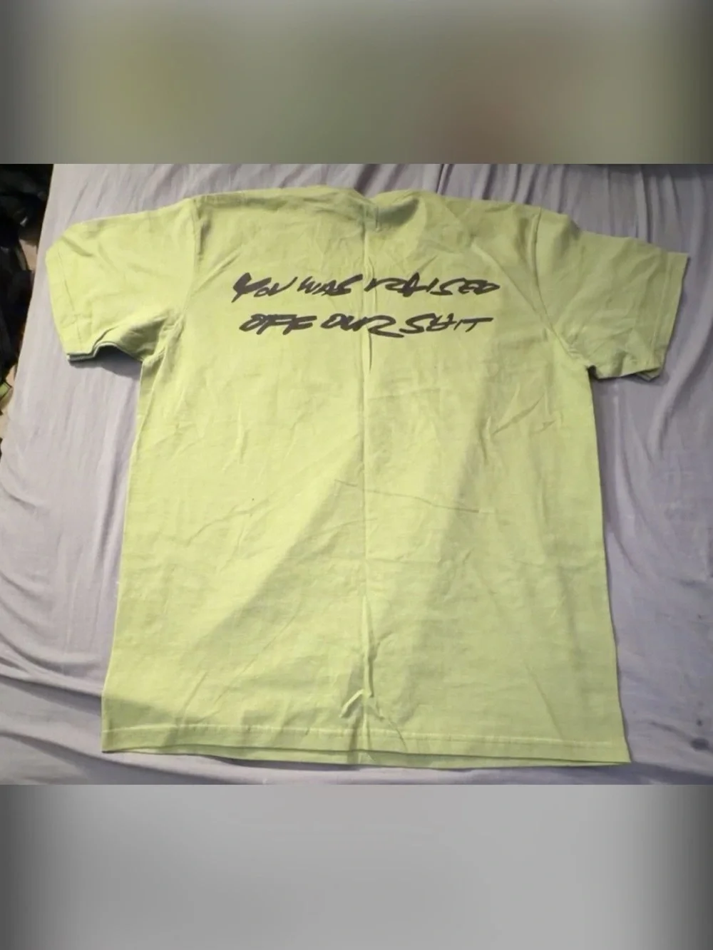 Supreme Lime Green Box Logo Tee - Center Chest Script